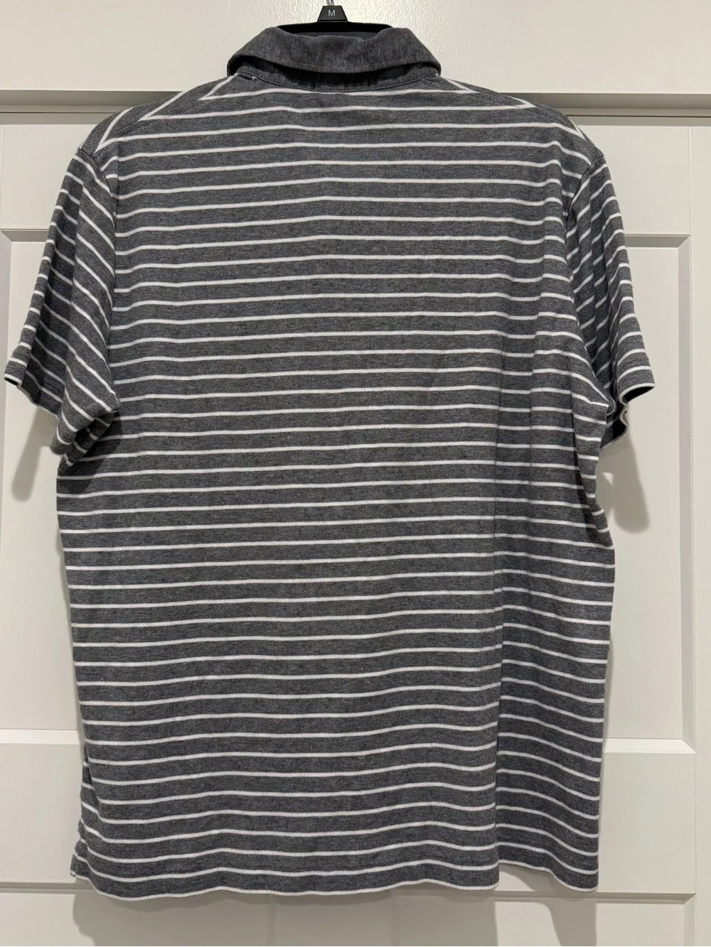 Polo Ralph Lauren Gray Stripped Polo Shirt Size Large